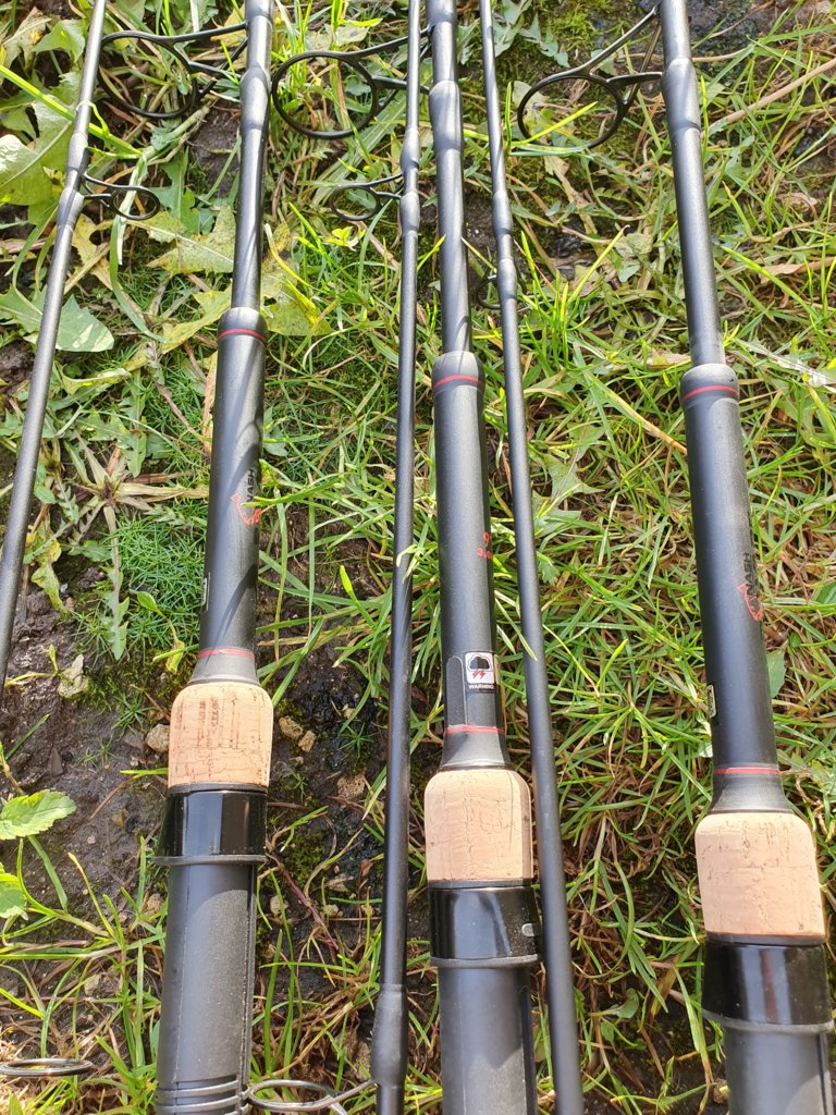 3 x Nash Dwarf 9ft 3lb tc cork handled carp rods